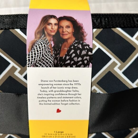 DVF x Target Black Gold WhiteāVintage Weave Ginkgo Poppy 3 pack Travel Pouches - Picture 11 of 14